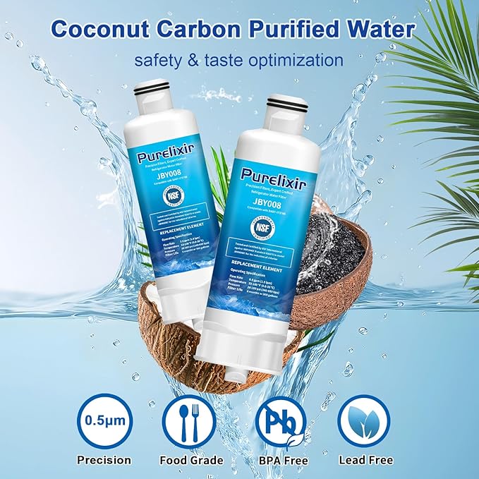 DA97-17376B Compatible with Samsung HAF-QIN/EXP, DA97-08006C, RF28R7201SR, RF28R7351SG, WD-F45, Refrigerator Water Filter Replacement, NSF Certified, 3 Pack