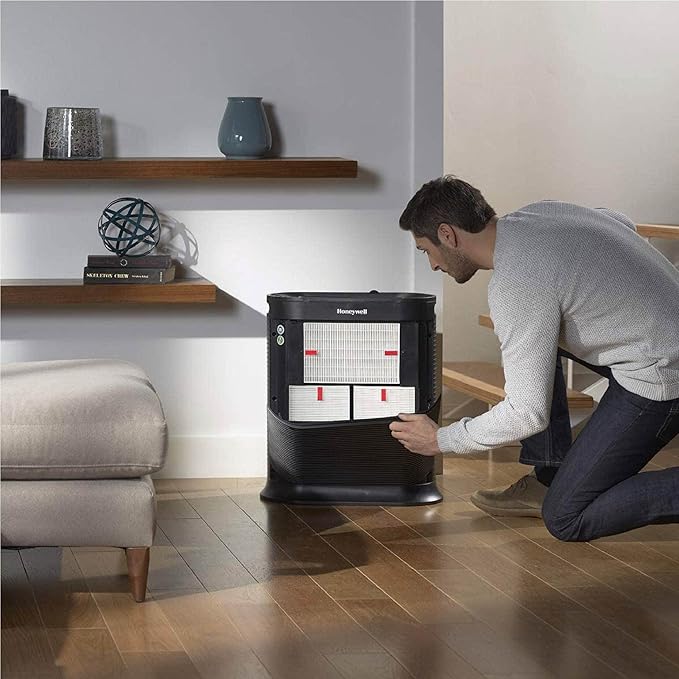 Honeywell HEPA Air Purifier Filter R, 2-Pack for HPA 100/200/300 and 5000 Series - Airborne Allergen Air Filter Targets Wildfire/Smoke, Pollen, Pet Dander, and Dust