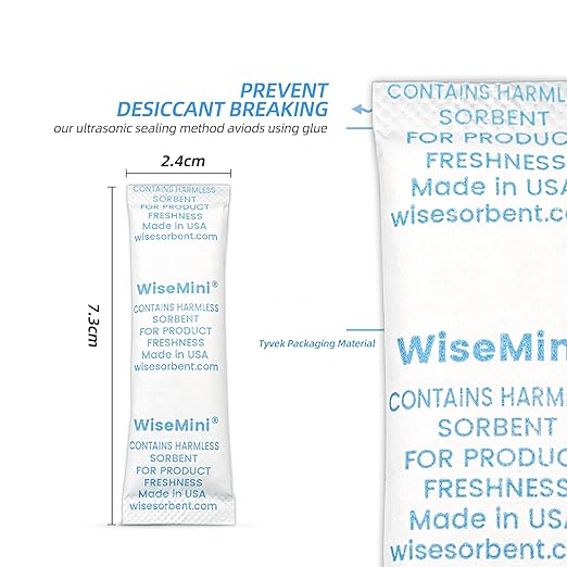 100pcs 5 Gram Food Safe Desiccant Packs, Premium Silica Gel Packets, Desiccant Moisture Absorbers for Storage
