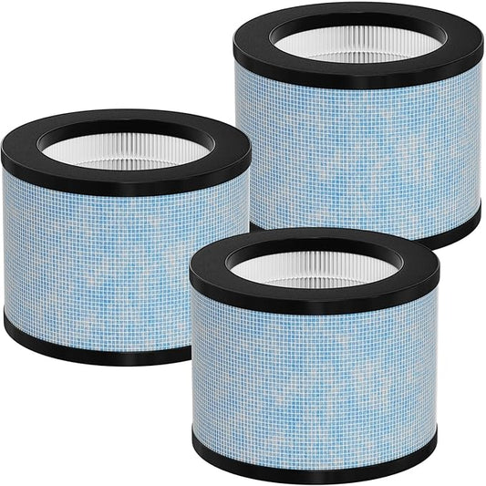 TZ-K1 DH-JH01 HEPA Replacement Filter Compatible with AROEVE MK01 MK06 MG01JH, ToLife TZ-K1, FreAire KN6391 and Kloudi DH-JH01 Air Cleaner Purifier, Pack of 3