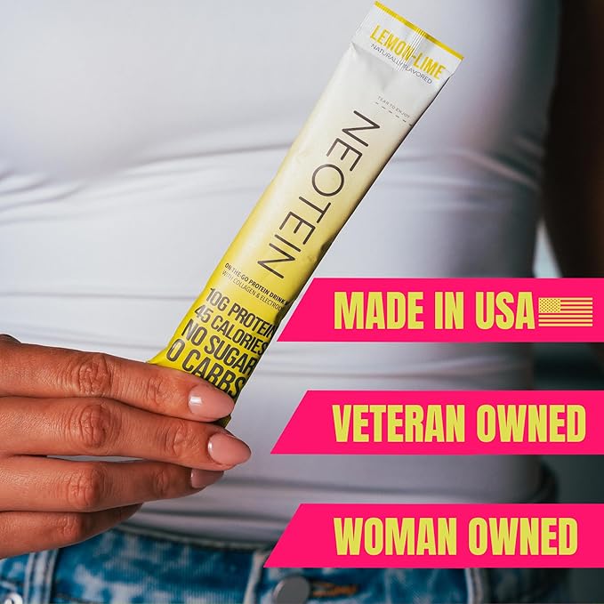 Electrolyte Powder Packets with 10g Protein & Collagen - Hydration Packets - Zero Sugar, NO Fillers, NO Carbs | Tropical Pineapple | 40 Calories | Keto & Paleo | Pack of 15