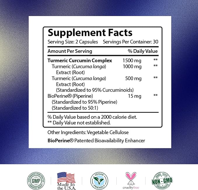 Research Verified Turmeric Curcumin - with BioPerine, Curcumin C3 Complex - Vegan - Made in The USA - 360 Capsules