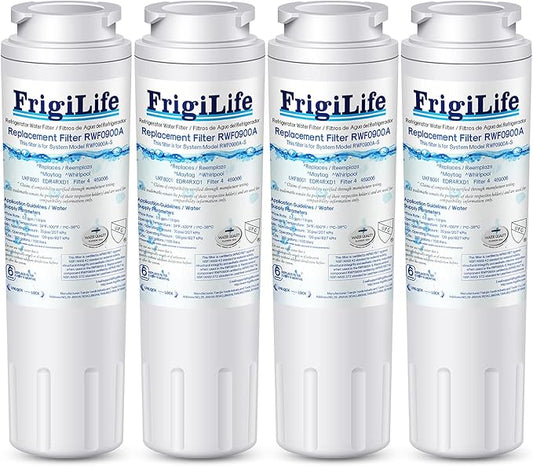 UKF8001 Replacement for EveryDrop Filter 4, Everydrop EDR4RXD1, UKF8001AXX-200, UKF8001P, Whirlpool 4396395, 469006, FMM-2 MPF15090 WF-UKF8001, SGF-M9 Refrigerator Water Filter, 4PACK