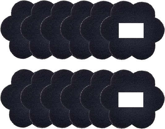 12-Pack Universal Trash Can Odor Absorbing Filters, Activated Charcoal Deodorizer for Trash Cans, Compost Buckets, Countertop and Recycle Bins (Flower)