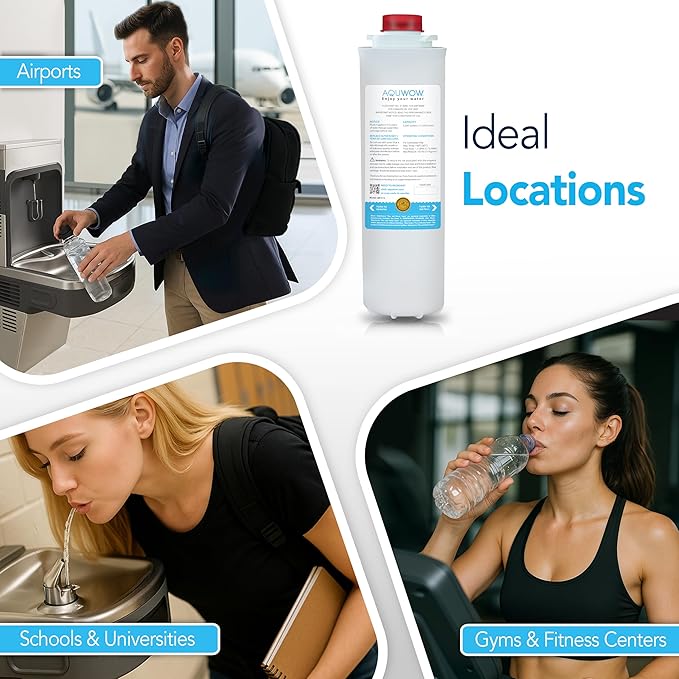 51300C Replacement Water Filter For Premium Filtration – Compatible with Elkay 51300C, 55898C, ERF750, EWF3000 – No Chip, Extended Service Life (1, 12")