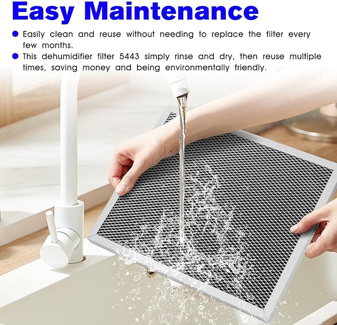 5443 Dehumidifier Filter Replacement MERV 8 Washable Whole House Filter 10" x12" x1" Fit for Aprilaire 1830 1850 1852 Ventilation 8191 8192 - (1 Pcs)