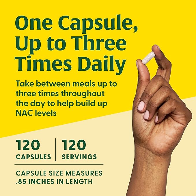 MegaFood NAC Supplement N-Acetyl Cysteine 600mg Per Serving - Promotes Production of Glutathione - Liver Support & Immune Support Supplement - Vegan, Non GMO - 120 Capsules, 120 Servings