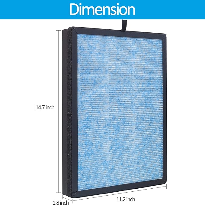 AP1002 H13 True HEPA Replacement Filter, Compatible with AP1002 Air Purifier and Pure Morning APH230C Air Purifier, Compare to AP1002-RF, 2Pack
