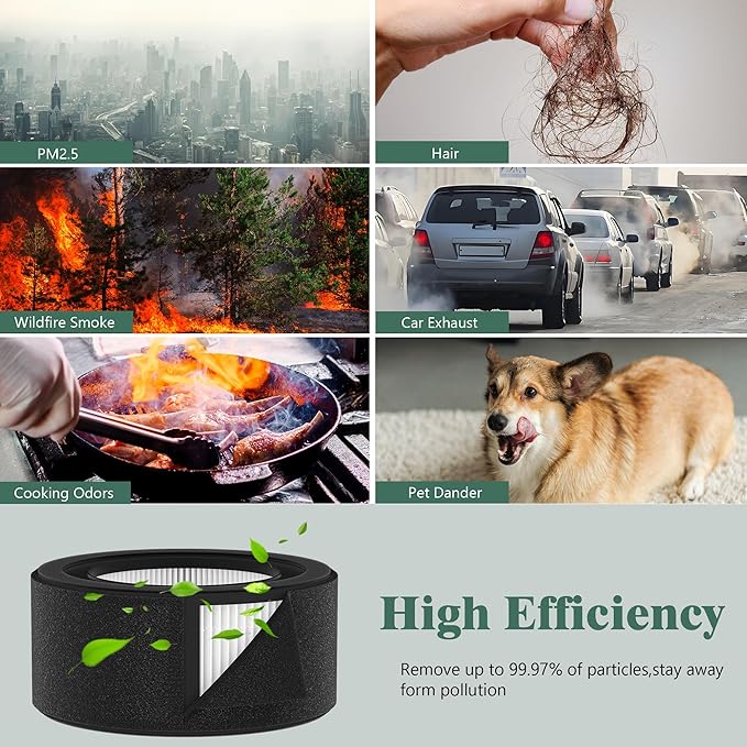 2 Packs Z-1000 Standard Premium Replacement Filters Compatible with TruSens Z-1000 Small Room Air Cleaner Purifier, 2 Premium Filters and 4 Extra Activated Carbon Pre-Filters