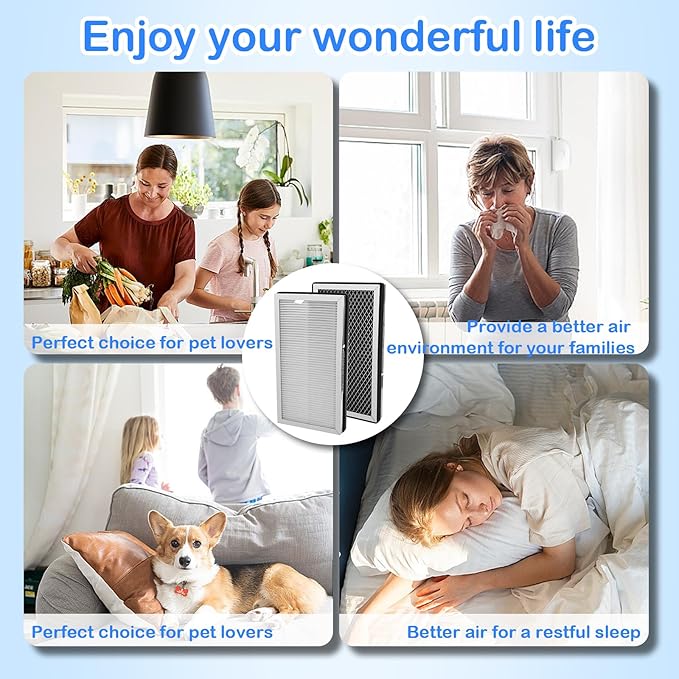 Air Purifier MA-15 Replacement Filter for Medify MA-15 Replacement Filters High Efficiency Grade H13 HEAP Filter 3-in-1 Activated Carbon Filter - 2 Pack