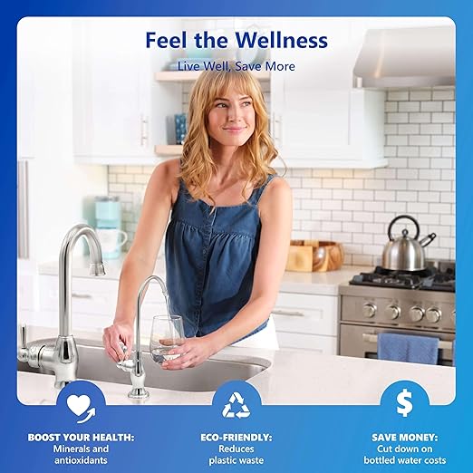 Express Water Reverse Osmosis Alkaline Water Filtration System – 10 Stage RO Water Filter with Faucet and Tank – Under Sink Water Filter with Alkaline Filter for Added Essential Minerals – 50 GPD