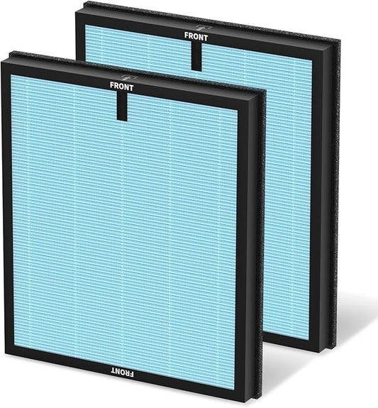 2 Pack HAP603 Replacement Filter Compatible with ECOSELF HAP603 / HAP603WF Air Puri-fier Filter, Air Puri-fiers Replacement for Home Large Room with Smart Mode, # RFHAP603, Blue