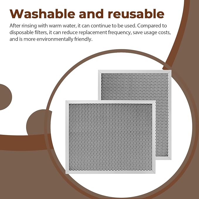 2Pcs 5443 MERV 8 Dehumidifier Filter 12″x 10″x 0.8″ Compatible with Whole-House Dehumidifiers Models 1830 1850 1852 and Ventilation Models 8191 8192