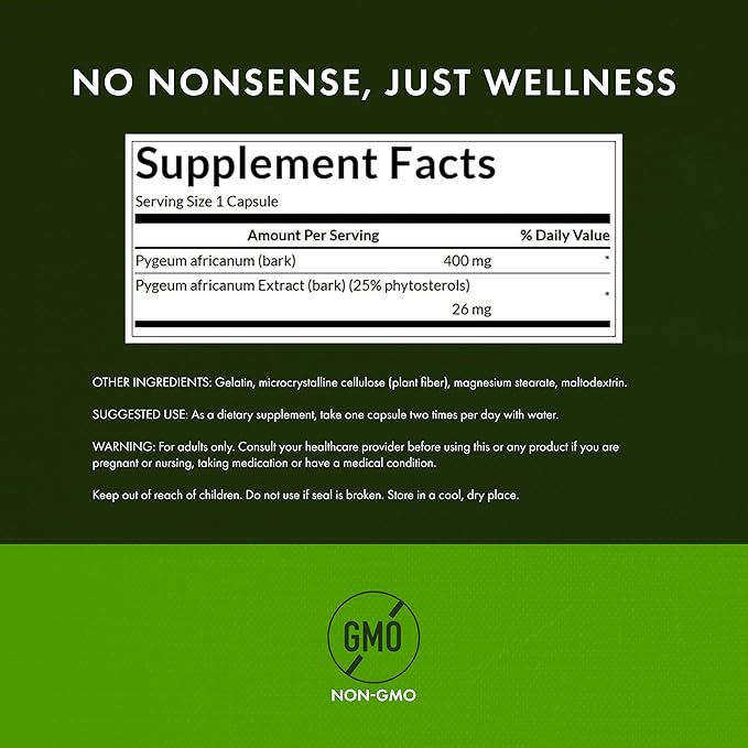 Swanson Pygeum - Herbal Supplement - Men's Health Supplement - (120 Capsules Each, 400 mg)