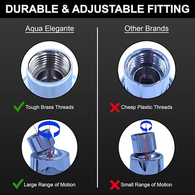 Pressure Boosting Shower Head - High Pressure Water Saver Showerhead Best For Low Flow Showers, 2.5 GPM - Chrome