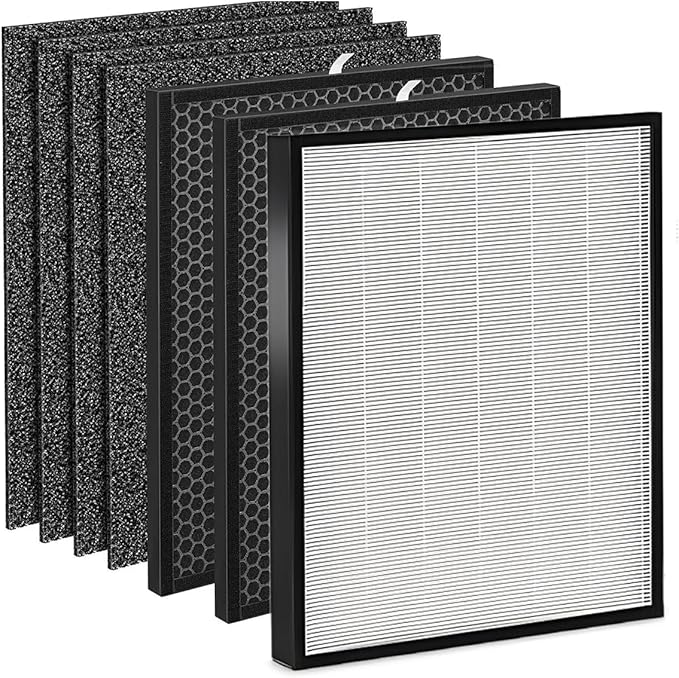 7 Pack 3000 Air Purifier Replacement Filters Compatible with 3000 Air Purifier, 1 Filter, 2 Activated Carbn & 4 Extra Carbn Pre-filters(1+2+4), 3000 Accessory, NOT for 3500