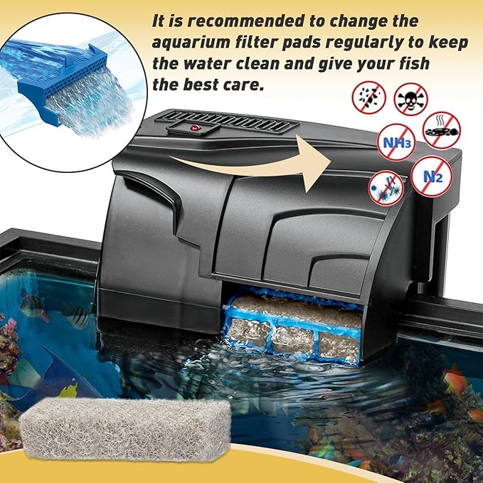 30 Count Ammonia Reducer Filter Pads for Aqueon - Replacement Filter Cartridges Small for Aqueon QuietFlow LED PRO Model 10