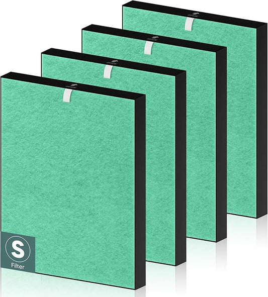 C545 Toxin Absorber Replacement Filter S Compatible with Winix C545 Air Purifier and Winix C545 Replacement Filter S 1712-0096-00 and 2522-0058-00, 4 Pack High Efficiency H13 Ture HEPA Filter