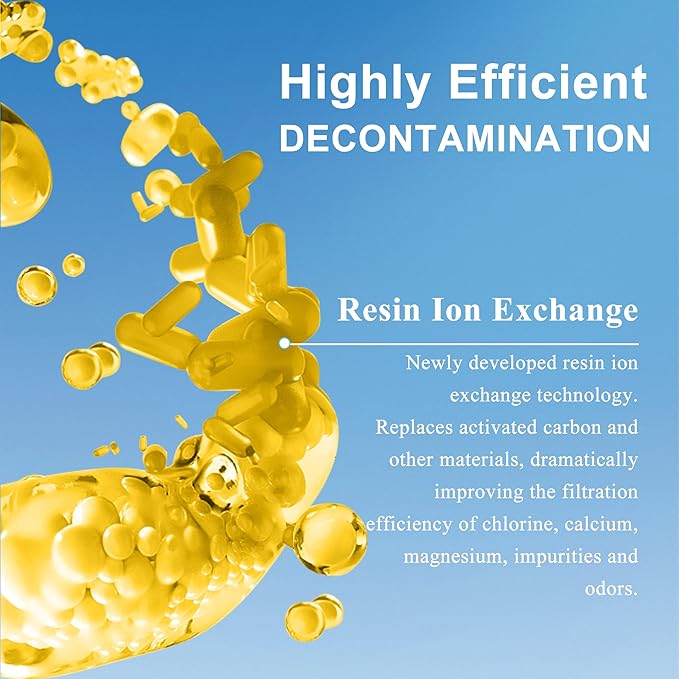 Replacement Water Filter Resin Filtration System 0 TDS 0 Leak,Compatible with Zero Water Pitcher and Dispenser, Reduce Lead/Chromium/PFOA/PFOS (Pack of 6 by TOMOON)