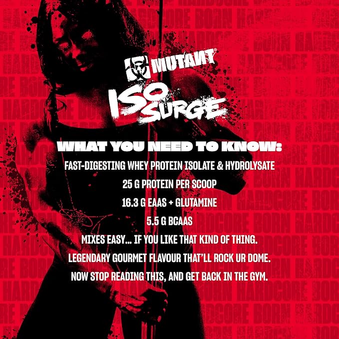 Mutant ISO Surge Whey Protein Powder Acts Fast to Help Recover, Build Muscle, Bulk and Strength, 1.6 lb - Chocolate Fudge Brownie