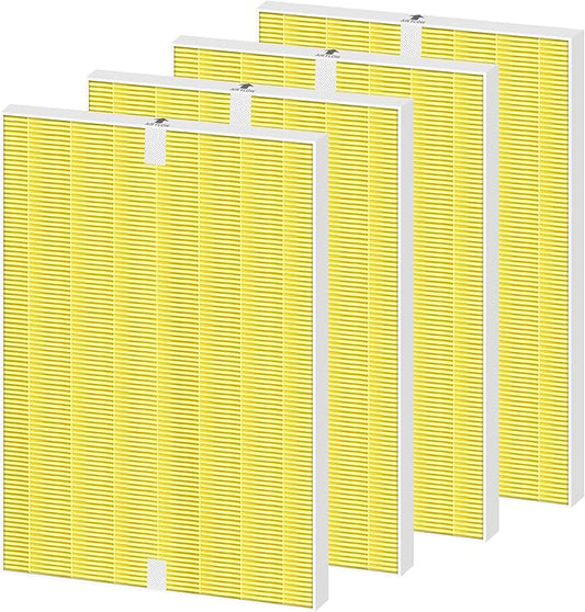 4 Pack 116130 HEPA Pet Care Replacement Filter H for Winix 5500-2 Am80 Plasmawave Air Purifier True HEPA Filter,Yellow