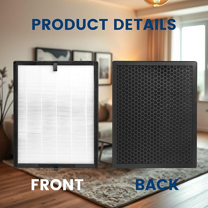 2 Pack True HEPA 45i Replacement Filter, Compatible with 45i and Breathesmart Flex Bh400 air purifier, Compared # B4-Fresh/FL40-Silver-Carbon, B4-Pure, 2 HEPA Filter + 4 Pre Filter