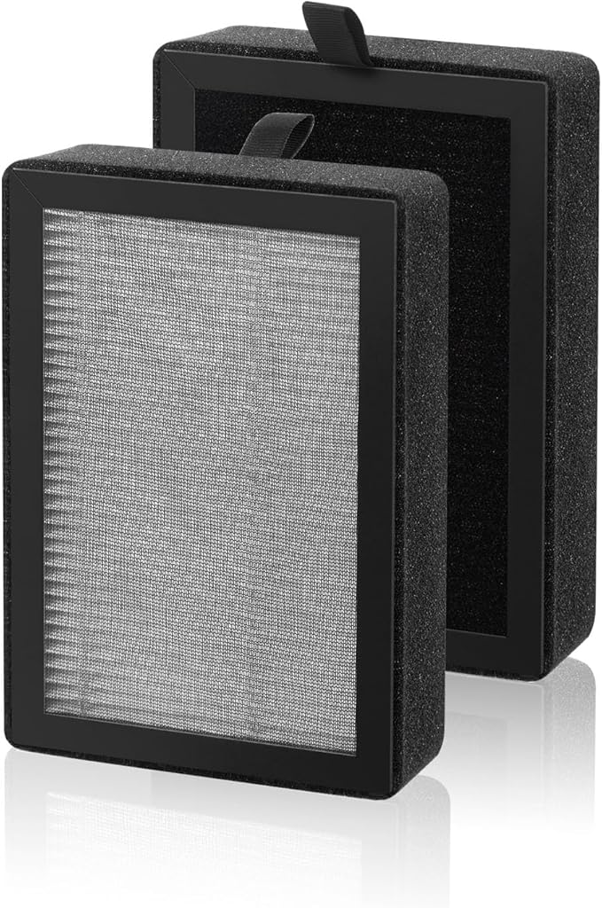 LV-H128 Replacement Filter for LEVOIT LV-H128 / PUURVSAS (HM669A) / ROVACS (RV60) Air Purifier, 3-Sets Filtration System Activated Carbon Filter Replace Part # LV-H128-RF (2 Pack)