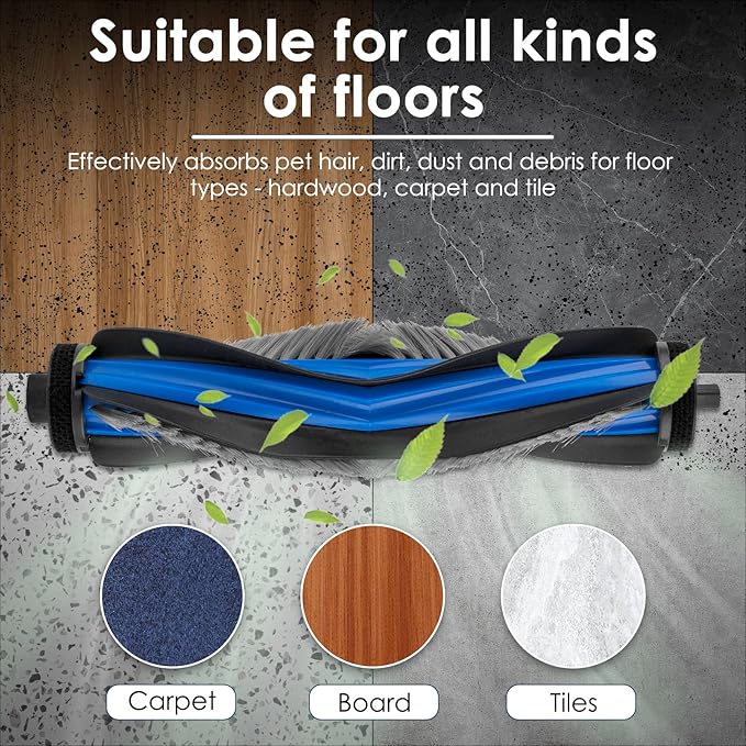 (13 Pack) X8 Pro Omni Replacement Parts Accessories Kit for ECOVACS DEEBOT X8 Pro Omni, X8 Omni Robot Vacuum, 1 Roller Brush, 2 Brush Rolleres, 4 Side Brushes, 3 Dust Bags, 3 HEPA Filters