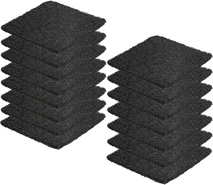 15 Pack Trash Can Odor Filter Refills for Trash Can and Compost Bin, Activated Charcoal Deodorizer Sheets for Indoor Kitchen Compost Bucket Countertop and Recycle Bin, Square 3.9 Inch