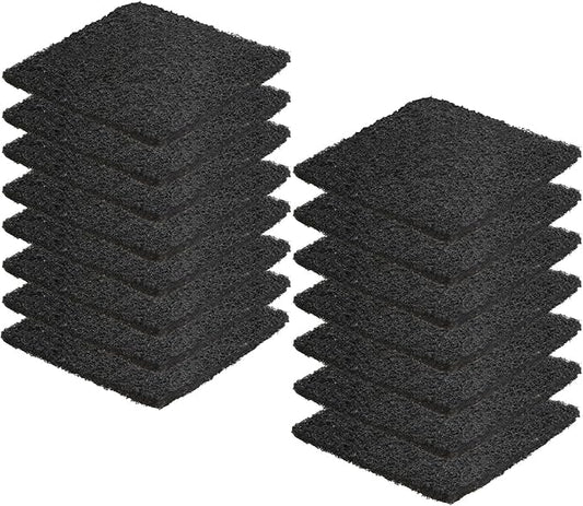 15 Pack Trash Can Odor Filter Refills for Trash Can and Compost Bin, Activated Charcoal Deodorizer Sheets for Indoor Kitchen Compost Bucket Countertop and Recycle Bin, Square 3.9 Inch