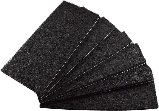 HQRP 6-Pack Full Size Activated Carbon Filters compatible with Hamilton Beach 04383, 04384, 04386 True Air Room Odor Eliminator