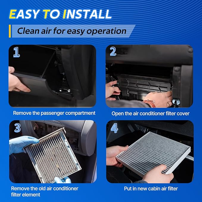 3 Pack Premium Cabin Air Filter Fits Mazda CX-7 (07-12), 1500 Classic (19-23), 2500/3500 (16-23), Ram 1500/4500/5500 (16-22), Replacement for CF11671, CP671, EG21-61-P11, 68318365AA, 68406048AA