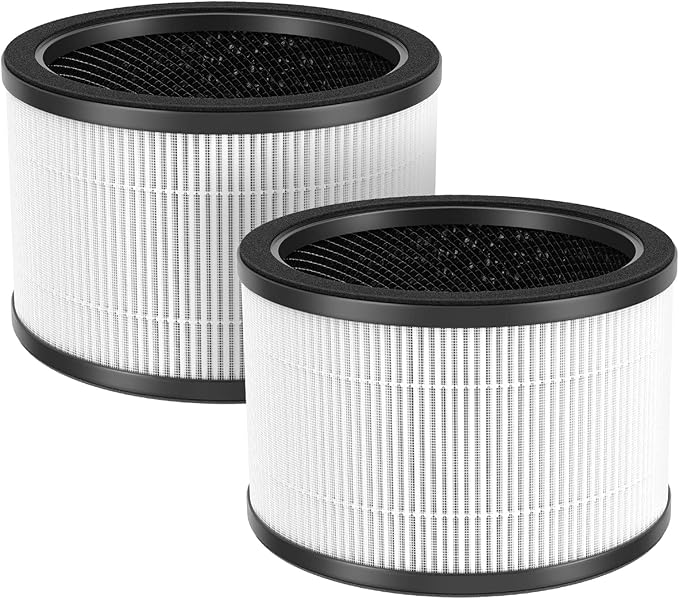 2 Pack H7121101 Replacement Filter, Compatible with Govee H7121, 3-in-1 FIlter, Activated Carbon, Pre-Filter