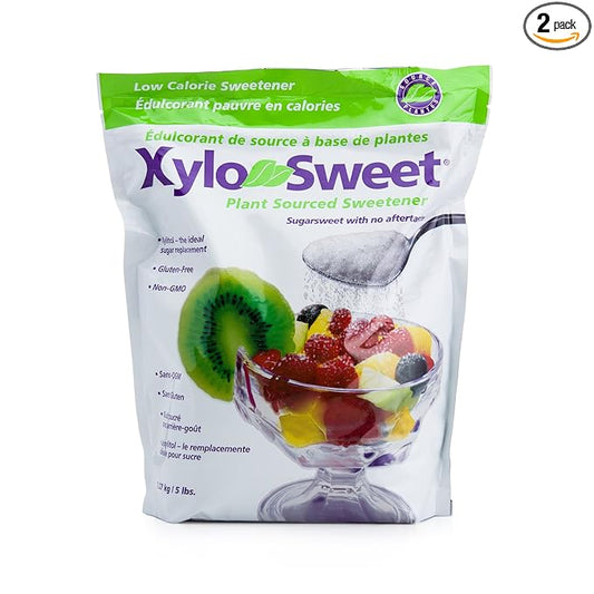 Xlear XyloSweet Plant Sourced Xylitol Sweetener - Pure Natural Sugar Substitute, Granules, Non-GMO, Gluten-Free, 5 Pound Bag (Pack of 2)