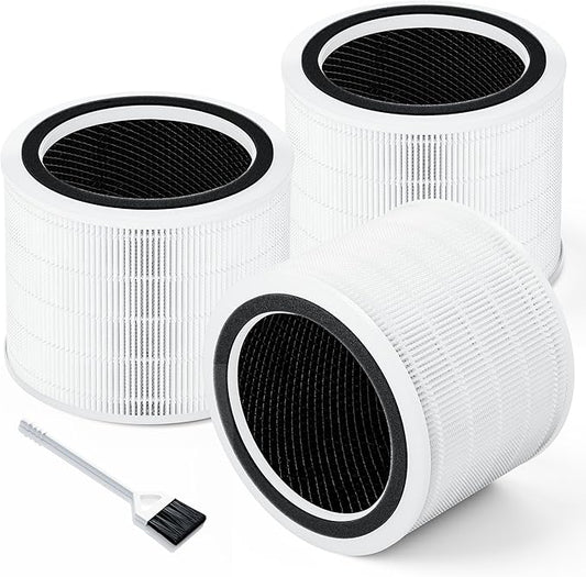 Funmit Core 200S Replacement Filter for Core 200S Smart WiFi Air Purifier, 3-in-1 H13 True HEPA Filter Replacement and High-Efficiency Activated Carbon, Part # Core 200S-RF, 3 Pack