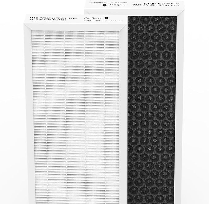 04383 Replacement Filter Compatible with Hamilton Beach TrueAir 04383 04384 04385 04386 Air Purifier, Replace Part # 990051000, 2 Pack