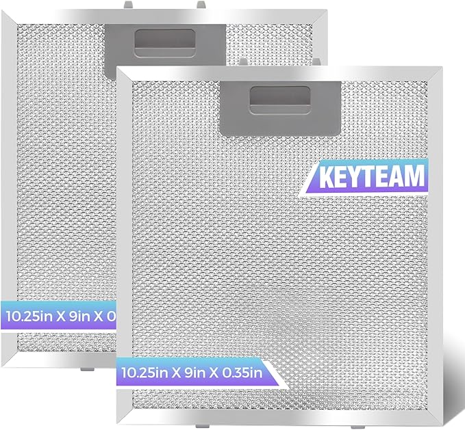 2 Pack-S97018029 Range Hood Filter Replacement, 5-Layer Aluminum Mesh Hood Vent Grease Filter for Broan B5 Series, Alternative 1932913, 9"x10.25" x0.35"(Aluminum)