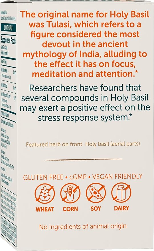 Himalaya Holy Basil, 30 Day Supply - Herbal Adrenal Support for Stress Relief, Relaxation, Energy Support and Occasional Sleeplessness - Vegan, Non-GMO, Gluten Free, 720 mg, 60 Capsules