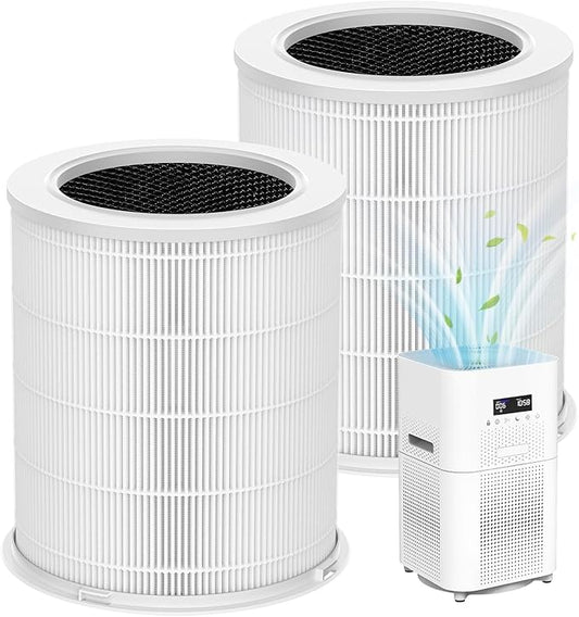 AP401 AP402 Filter Replacement, Compatible with Dayette AP401 AP402 and JOWSET AP402 AP403 Air Purifier for Large Room up to 3000Ft², Efficient Air Filter, 4-Stage Filtration System, 2 Pack