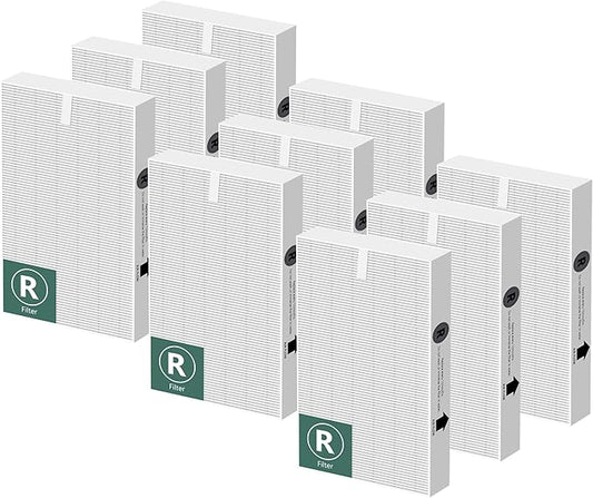 HPA300 HEPA Air Purifier Filter R Replacement for Honeywell Air Purifier HPA 100/200/300 and 5000 Series, 9 Pack True HEPA Filter Compatible with Honeywell R Filter (HRF-R3 & HRF-R2 & HRF-R1)