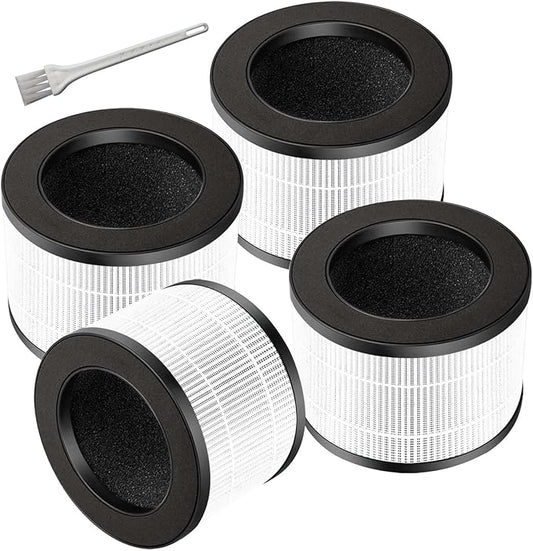 MK01 MK06 TZ-K1 True HEPA Replacement Filters Compatible with Aroeve Air Purifier Filter ToLife TZ-K1 Aroeve MK01 MK06 KN6391/HAP601 Kloudi DH-JH01 POMORON MJ001H, MJ012H EPI081/EP1081 White