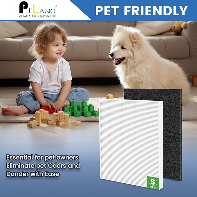 C545 True HEPA Replacement Filter S Compatible with Winix C545 Air Purifier, Part number 1712-0096-00 and 2522-0058-00, 2 x True HEPA Filter + 8 x Activated Carbon Pre-Filter