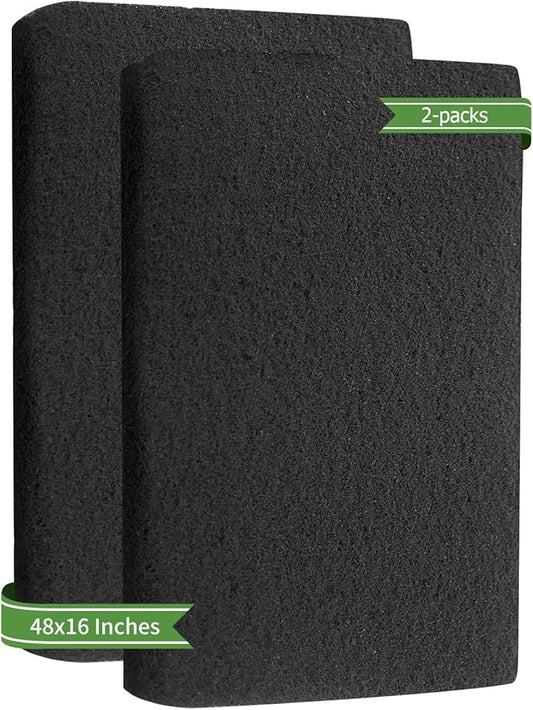 Cut to Fit Activated Carbon Air Filter 16" x 48" –Replacement Charcoal air Filters - Carbon Filter Sheet for Air Purifier, Window AC Air Vent and More-2PC