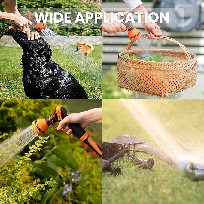 Giraffe Tools Garden Leader Hose 10ft x 5/8", Short Water Hose Heavy Duty, Flexible, Lightweight Hybrid Hose with Swivel Handle, Male to Female Fittings, Burst 600 PSI