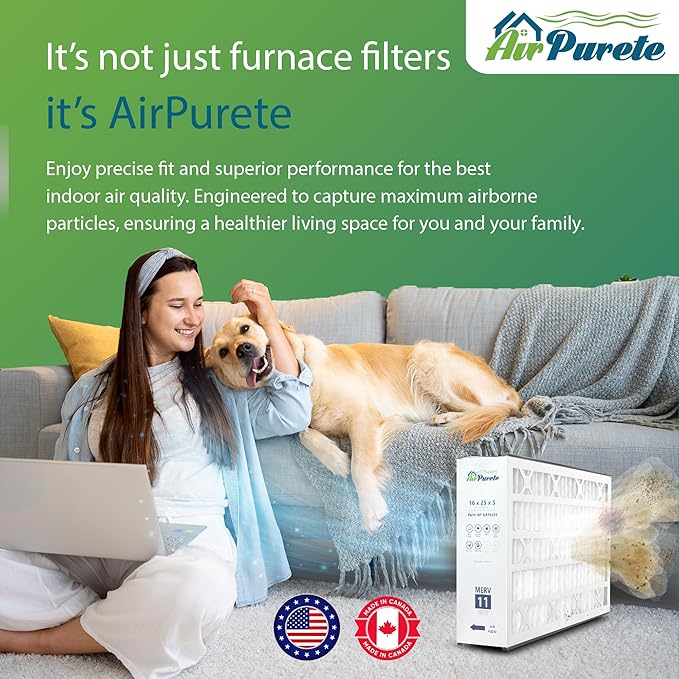 General Aire 4541, 259112-105 Replacement Filter | AirPurete AP-GA16255 | Actual size: 15.75" x 24.25" x 4.94" (16" x 25" x 5") | 15 3/4 x 25 1/4 x 4 15/16 | Pack of 2