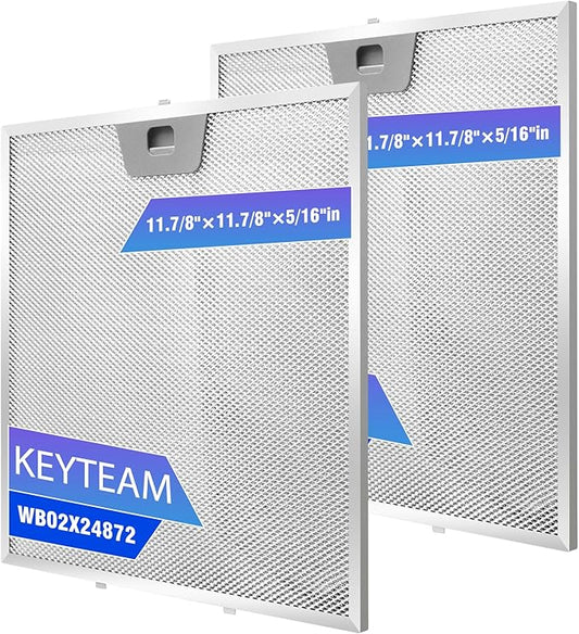 2 Pack-WB02X24872 Range Hood Grease Filter Replacement,Fits 11 7/8 x 11 7/8 x 3/8 Inch Range Hood