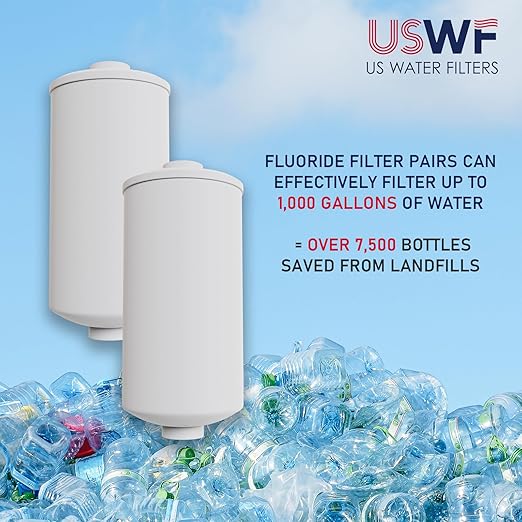 USWF Replacement Gravity Fluoride Filters, Gravity-fed Fluoride Reduction Elements, Fits Most Gravity Systems, USWF Gravity Water Filter System, and more. NSF/ANSI 372 Certified (Pack of 2)