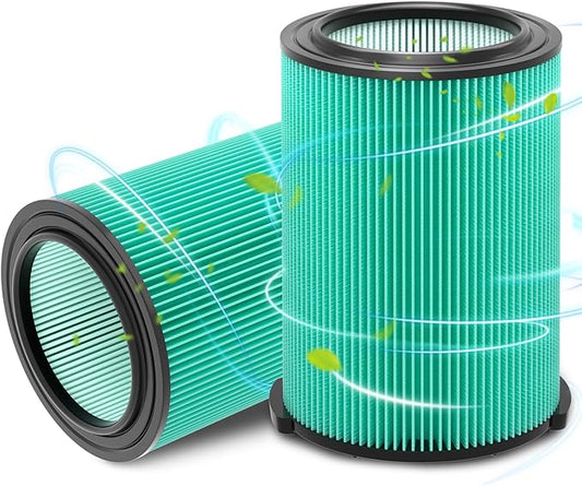 2 Pack VF6000 Replacement Filter for RIDGID, Standard Wet/Dry Vac Filter Vf6000 Compatible with RIDGID Vacs Wet Dry 5-20 Gal, 6-9 Gal for Husky Vacuum