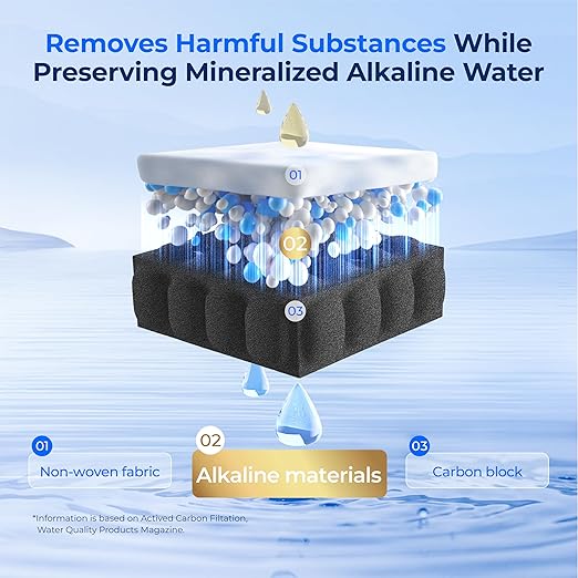 Waterdrop 𝐀𝐥𝐤𝐚𝐥𝐢𝐧𝐞 W10295370A Replacement for Everydrop® Filter 1, EDR1RXD1, EDR1RXD1B, P8RFWB2L, P4RFWB, Kenmore® 46-9081, 46-9930, WD-F38, 𝐄𝐧𝐡𝐚𝐧𝐜𝐞𝐬 𝐩𝐇 Refrigerator Water Filter