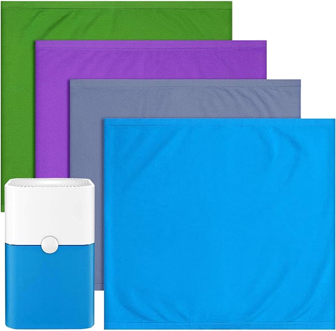 4 Pack 211+ Replacement Washable Pre-Filters for Blueair Blue Pure 211+ air purifier, Removes Pollen, Dust, Pet Dander, Color include Lunar Rock, Diva Blue, Lavender Purple, Forest green